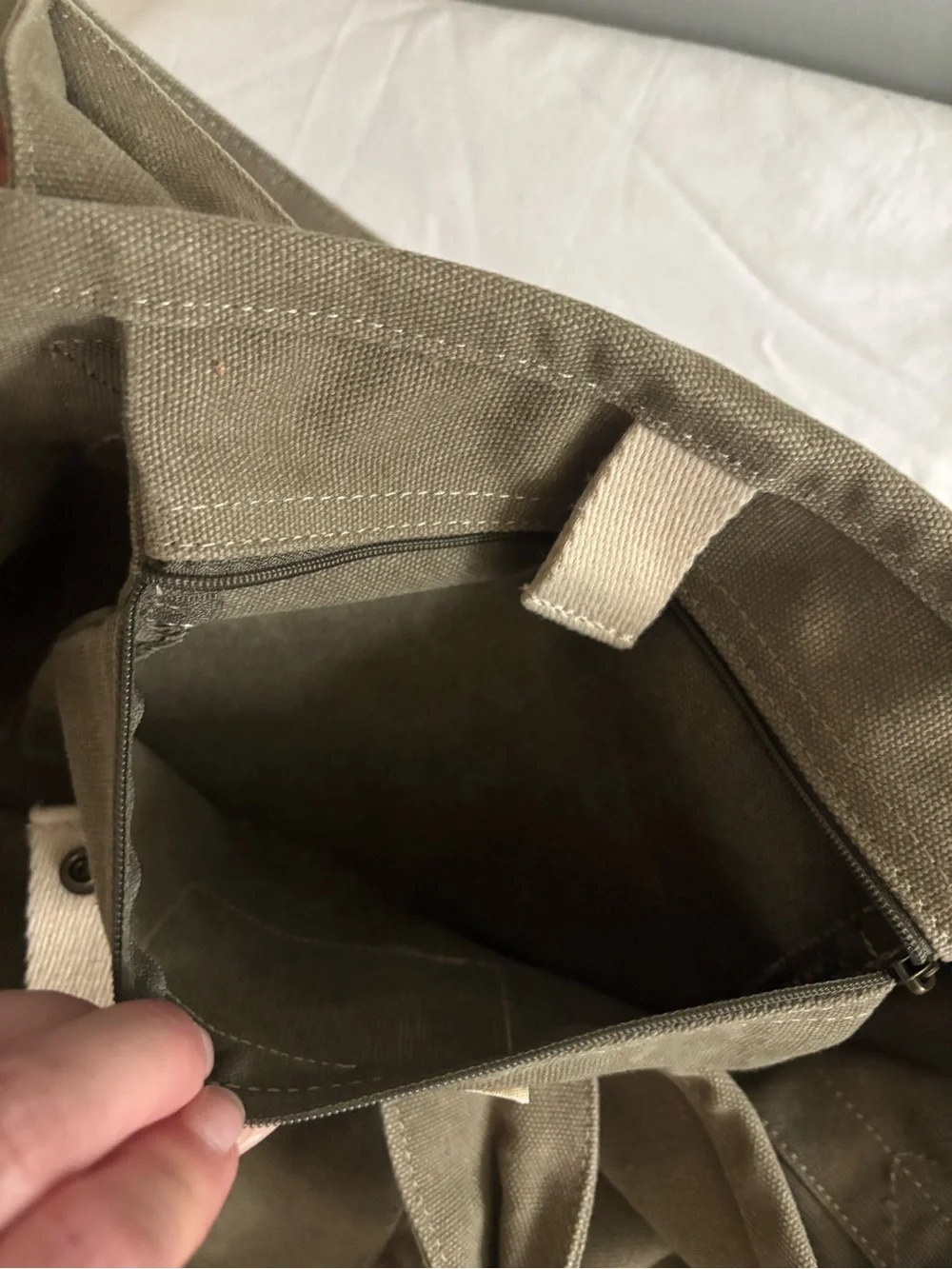 Toms large cotton canvas tote bag